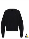 Heart Logo Tone On Tone Sweatshirt Black - AMI - BALAAN 2