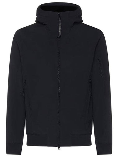 Lens Wappen Patch Zip Up Hoodie Black - CP COMPANY - BALAAN 1