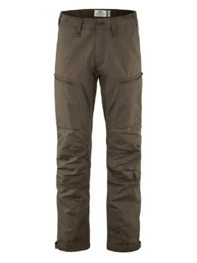 Men's Long Abisko Light Trekking Track Pants Dark Olive - FJALL RAVEN - BALAAN 2