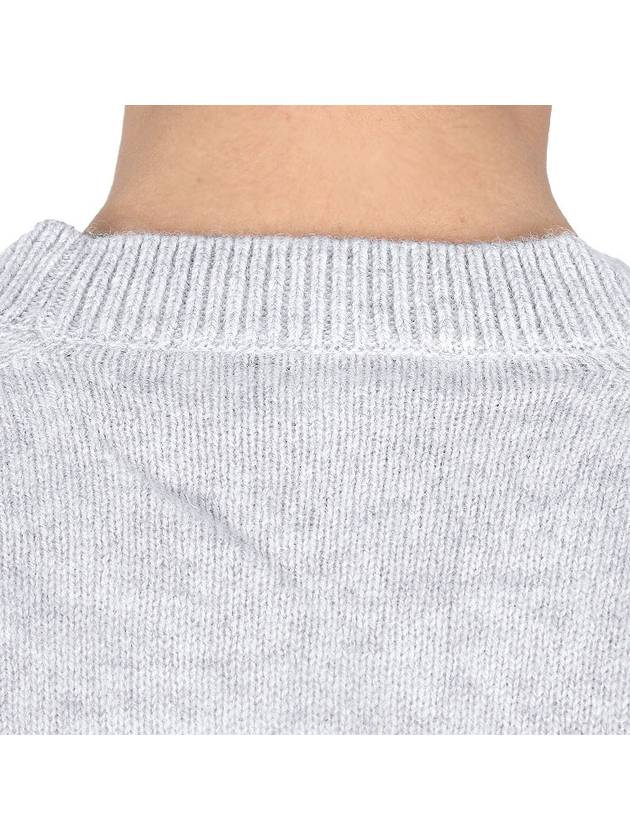 Baby Fox Patch Regular Knit Top Light Grey Melange - MAISON KITSUNE - BALAAN 9