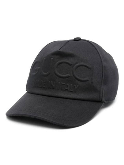 Embossed Base Ball Cap Black - GUCCI - BALAAN 2