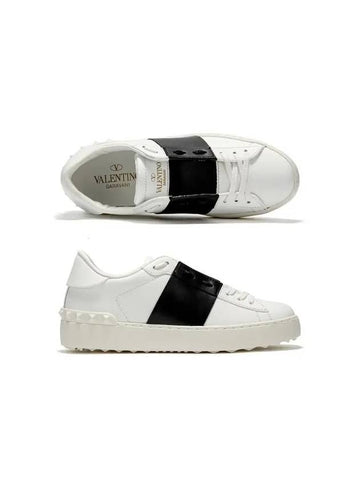 Valentino 1W2S0781 BLU A01 Hidden Open Matte Band Black Sneakers - RED VALENTINO - BALAAN 1