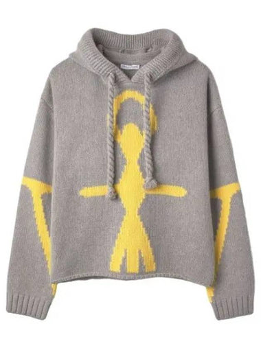 Anchor logo knit hood gray - JW ANDERSON - BALAAN 1