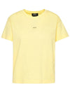 Jade Logo Short Sleeve T-Shirt Yellow - A.P.C. - BALAAN 1