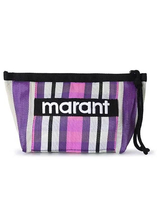 Embroidered Logo Pouch Bag Purple - ISABEL MARANT - BALAAN 2