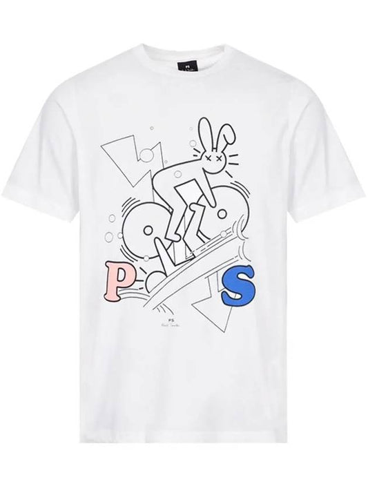 Rabbit Logo Short Sleeve T-Shirt White - PAUL SMITH - BALAAN 2