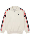 Cashmere & Merino Wool Full Zip Up Windproof Jumper OF2302GBWHITE - ONOFF - BALAAN 1