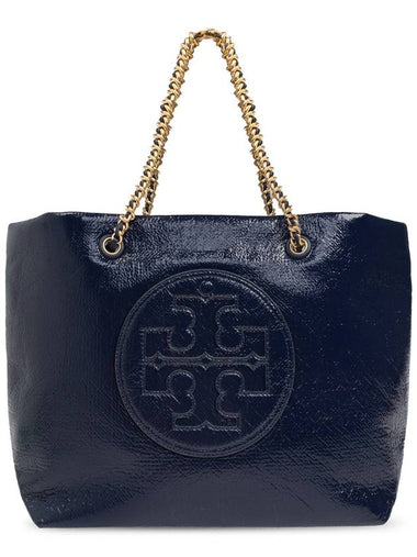 Tory Burch Bag Ella In Shopper Style, Women's, Navy Blue - TORY BURCH - BALAAN 1