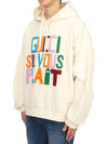 Men's Logo Patch Felted Hoodie Ivory - GUCCI - BALAAN 3