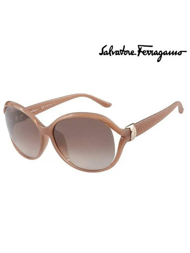 Eyewear Oval Sunglasses Rose Brown - SALVATORE FERRAGAMO - BALAAN 1