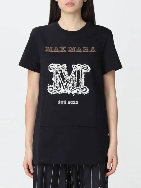 KEY logo tshirt black 19410422 012 - MAX MARA - BALAAN 2