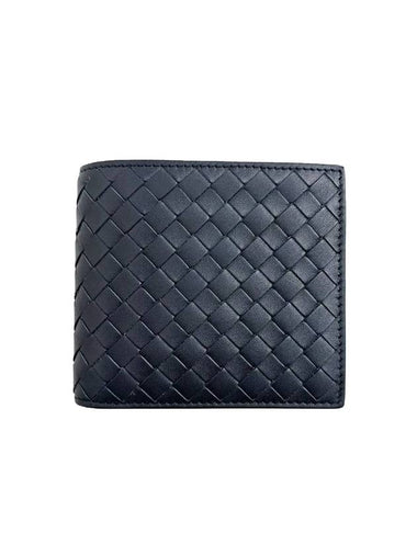 Intrecciato Weaving Half Wallet Black - BOTTEGA VENETA - BALAAN 1