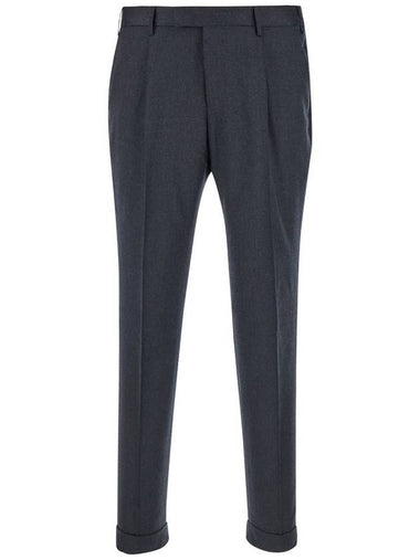 Grey Slim Pants With Concealed Closure In Fabric Man - PT TORINO - BALAAN 1