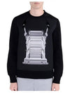 Decalcomani Statue of Liberty Neoprene Sweatshirt BJS09E - NEIL BARRETT - BALAAN 4