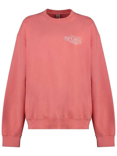 Embroidered Logo Cotton Long Sleeve T-shirt Pink - SPORTY & RICH - BALAAN 2