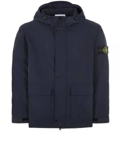 Logo Patch Hooded Jacket Navy - STONE ISLAND - BALAAN 2