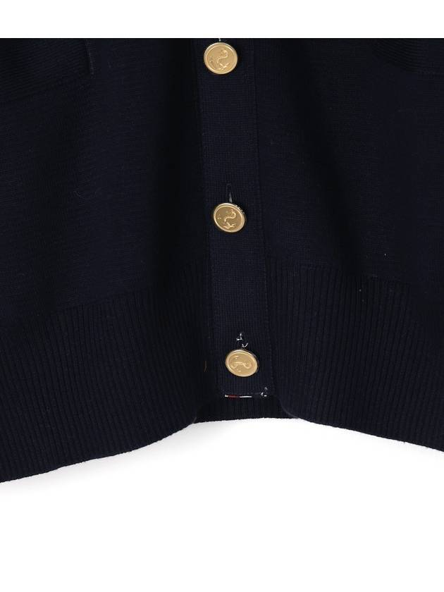 Milano Stitch 4 Bar Cardigan Navy - THOM BROWNE - BALAAN 8