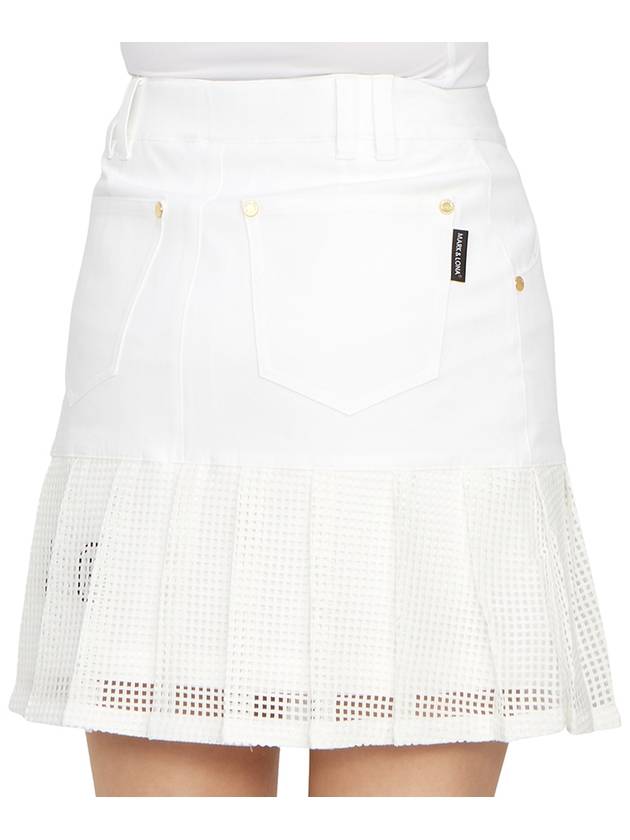 Golf Wear Women s Mini Pleated Skirt MLW 3B AE06 WHITE - MARK & LONA - BALAAN 11