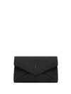 Cassandre Large Envelope Pouch Bag Black - SAINT LAURENT - BALAAN 1