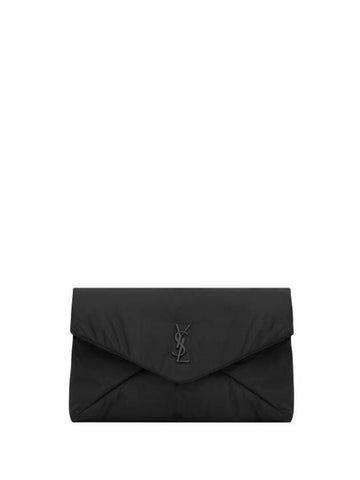 Cassandre Large Envelope Pouch Bag Black - SAINT LAURENT - BALAAN 1