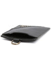 Logo Neck Strap Saffiano Leather Card Wallet Black - PRADA - BALAAN 6