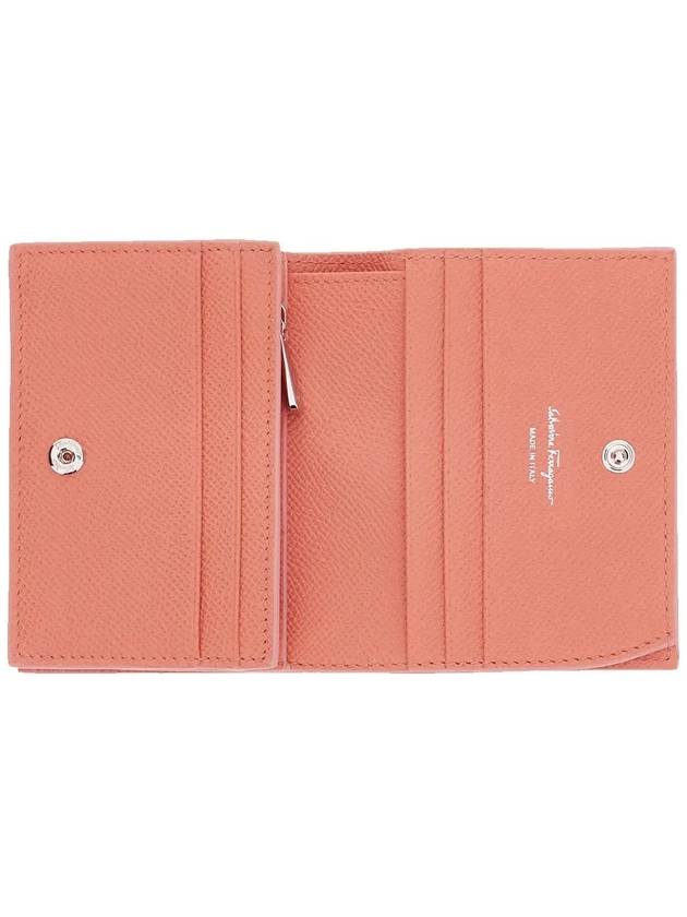 Vara Bow Gloss Flap Half Wallet Coral - SALVATORE FERRAGAMO - BALAAN 4