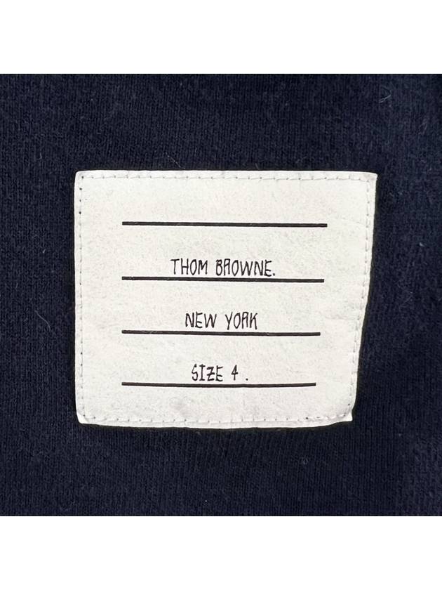 Cotton diagonal armband cardigan navy size 4 - THOM BROWNE - BALAAN 4