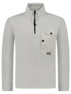 Cotton Fleece Mixed Zipped Sweatshirt Grey - CP COMPANY - BALAAN 2