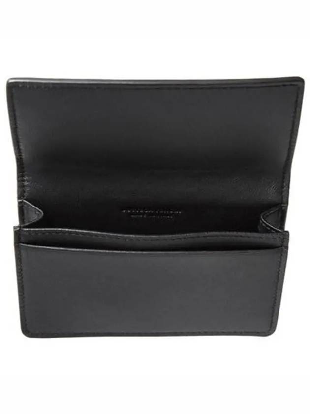 Intrecciato Flap Card Wallet Black - BOTTEGA VENETA - BALAAN 4