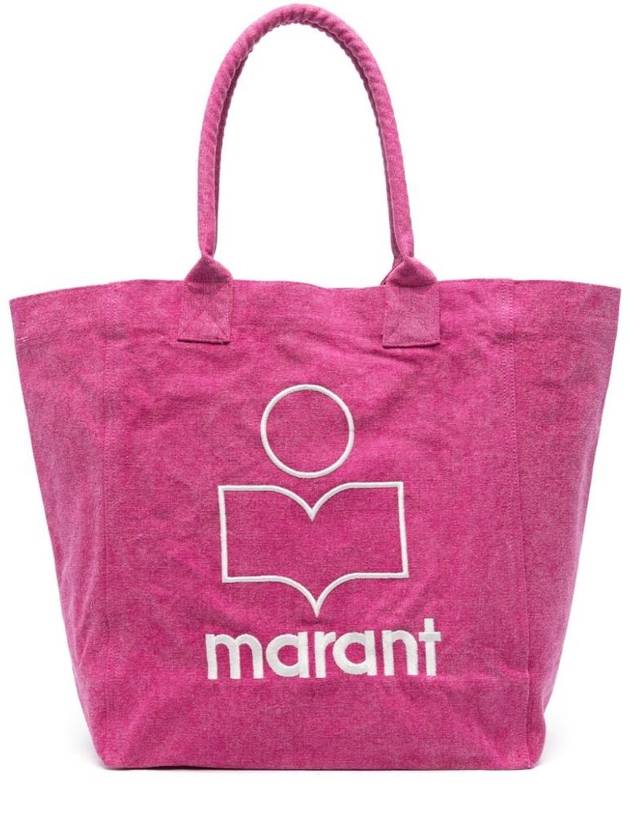 Yenky Embroidered Logo Large Shopper Tote Bag Pink - ISABEL MARANT - BALAAN 1