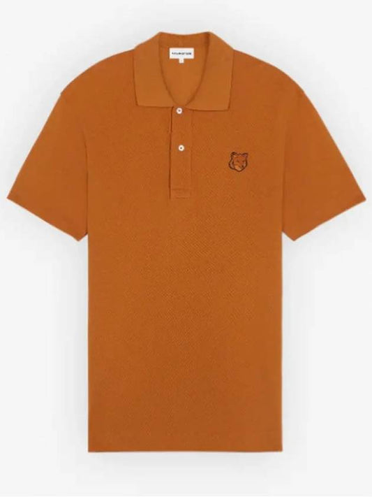 Bold Fox Head Patch Comfort Polo Shirt Orange - MAISON KITSUNE - BALAAN 2