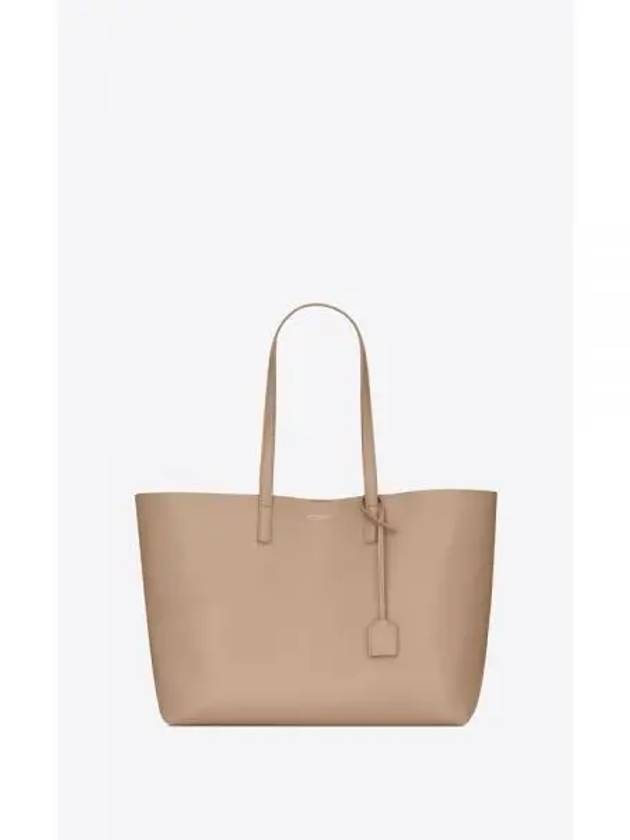 East West Shopper Tote Bag Dark Beige - SAINT LAURENT - BALAAN 2