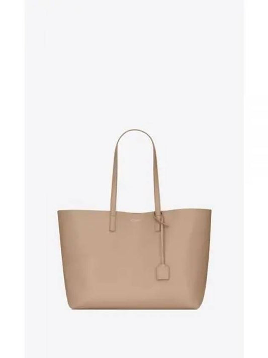 East West Shopper Tote Bag Dark Beige - SAINT LAURENT - BALAAN 2