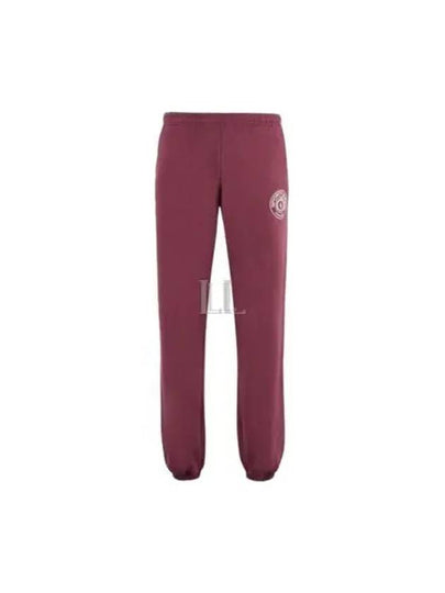 Connecticut Crest Logo Print Track Pants Red - SPORTY & RICH - BALAAN 2