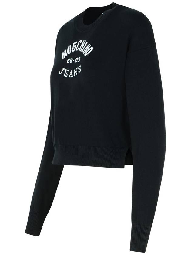 Moschino Jeans Black Cotton Sweater - MOSCHINO - BALAAN 2