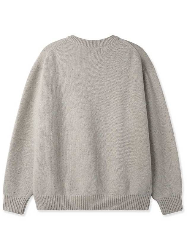 Wool Silk Neff Sweater OATMEAL - BLACKBROWN - BALAAN 2