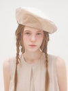 Cecile Beret Beige - BROWN HAT - BALAAN 1