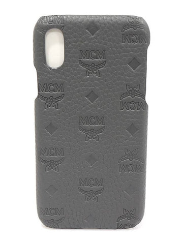 MCM 10191911 MZE 9ABT26 FK001 Gray Visetos Canvas iPhone XS Case - ETC - BALAAN 1