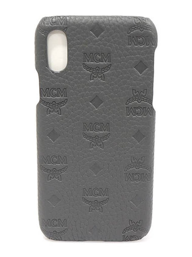 MCM 10191911 MZE 9ABT26 FK001 Gray Visetos Canvas iPhone XS Case - ETC - BALAAN 1