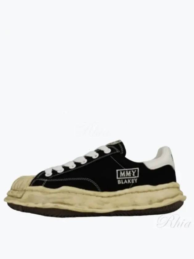 24 A13FW728 BLK Blakey OG Dyed Sole Canvas Low Top Sneakers - MIHARA YASUHIRO - BALAAN 1