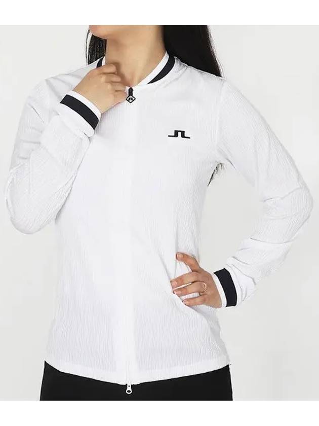 Women's Leonor Mid Layer Golf Zip-Up Jacket White - J.LINDEBERG - BALAAN 2