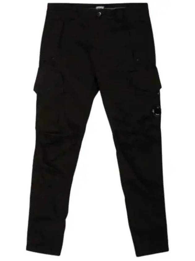 Stretch Sateen Ergonomic Lens Utility Straight Pants Black - CP COMPANY - BALAAN 2