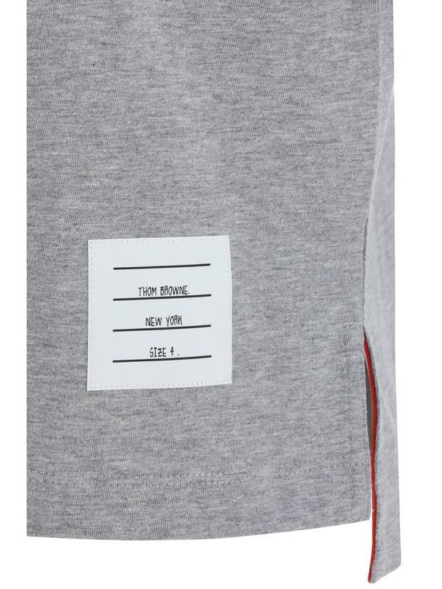 Men's Side Slit Relaxed Short Sleeve T-Shirt Light Grey - THOM BROWNE - BALAAN 4