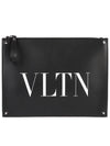 VLTN Logo Clutch Bag Black - VALENTINO - BALAAN 2