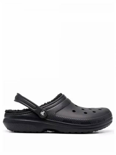 Men s Fur Sandals Black Beige CR203591 - CROCS - BALAAN 1