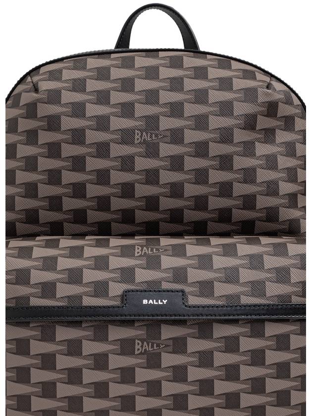 Bally Backpack With Printed Logo, Men's, Brown - BALLY - BALAAN 6