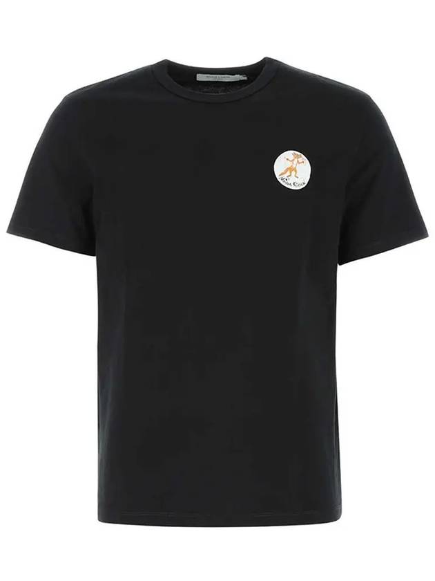 Flower Fox Patch Classic Short Sleeve T-Shirt Black - MAISON KITSUNE - BALAAN 2