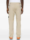 Compass Badge Gabardine Cargo Straight Pants Beige - STONE ISLAND - BALAAN 4