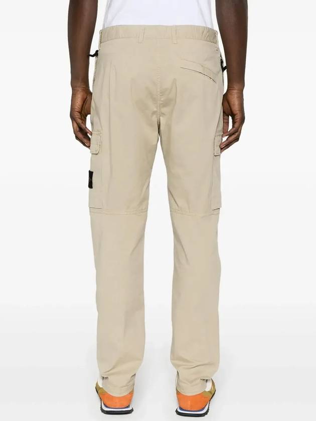 Compass Badge Gabardine Cargo Straight Pants Beige - STONE ISLAND - BALAAN 4