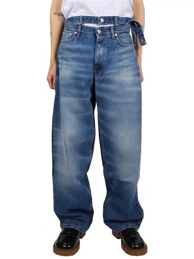 JEAN48 S25 D14 BLUE double waist jeans - Y/PROJECT - BALAAN 1